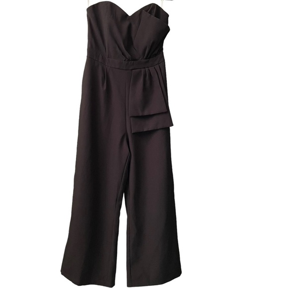 Lulu's Won A Heart Strapless Wide Leg Jumpsuit in black size medium - Picture 5 of 16